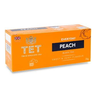 Чай чорний ТЕТ Everyday Peach з ароматом персика, 20*1.75г