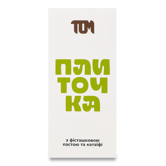 Шоколад TOM Плиточка з фісташковою пастою та катаїфі, 100г