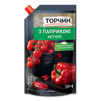 Кетчуп Торчин з паприкою пастеризований, 250г