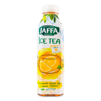Чай холодний Jaffa Ice Tea чорний зі смаком лимона з екстрактом листя стевії, 0.5л