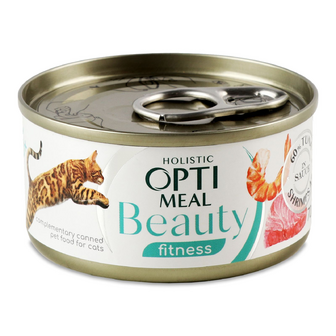 Корм для котів Optimeal Fitness тунець-креветка у соусі, 70г