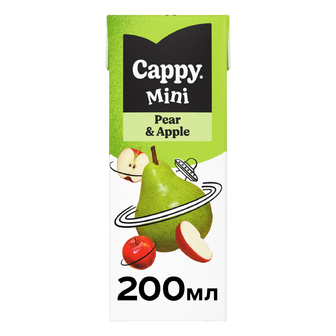 Нектар Cappy mini груша і яблуко б/а, 0.2л