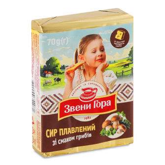 Сир плавлений Звени Гора зі смаком грибів 36%, 70г