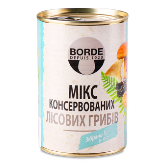 Мікс Borde Лісових грибів консервовані, 400г