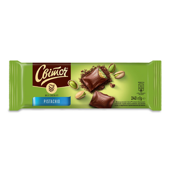 Шоколад молочний «Світоч» Exclusive Pistachio, 240г