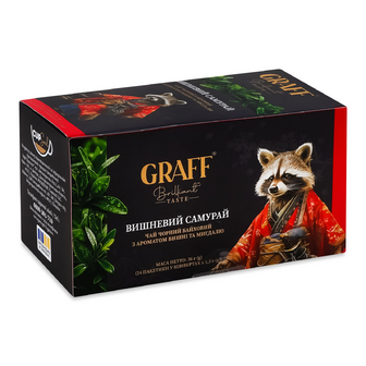 Чай чорний Graff Вишневий Самурай з ароматом вишні та мигдалю, 24*1.5г