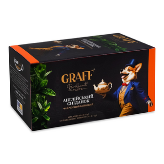 Чай чорний Graff Англійський сніданок байховий, 24*2г