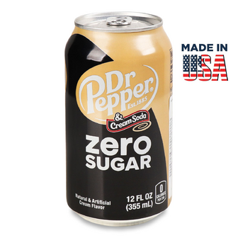 Напій Dr.Pepper Cream Soda Zero газований з/б, 0.355л