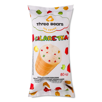 Морозиво Three bears Желе з ароматом ванілі з желейками, 80г