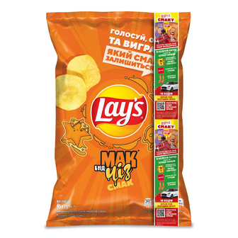 Чипси Lay's картопляні зі смаком макарони з сиром, 95г