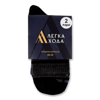 Шкарпетки чоловічі Легка Хода 6334 асорті р.39-40 (стопа 25), 2 пари