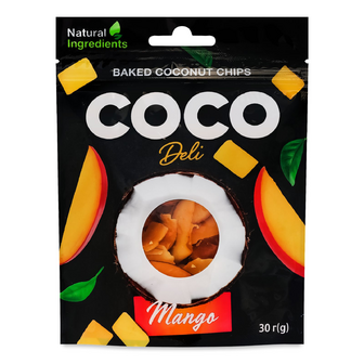 Чипси CocoDeli кокосовi з манго, 30г