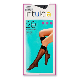 Гольфи жіночі Intuicia Fashion Dotts 20 den чорні, 1 пара