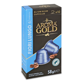 Кава мелена Aroma Gold Fiori Lungo в капсулах, 10*5.8г