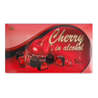 Цукерки Бісквіт-Шоколад Cherry in alcohol, 190г