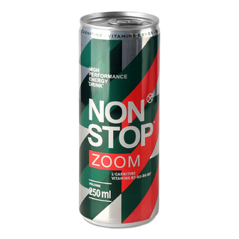 Напій енергетичний Non Stop Zoom безалкогольний сильногазований з/б, 0.25л