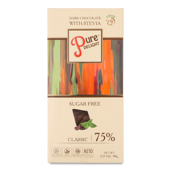 Шоколад чорний Pure Delight Classic 75%, 90г