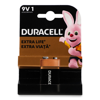 Батарейка Duracell 9V 6LR61, шт