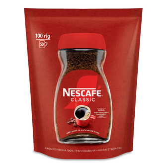 Кава розчинна Nescafe Classic гранульована д/п, 100г