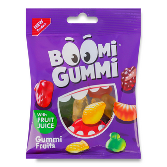 Цукерки Boomi Gummi Fruits желейні, 70г