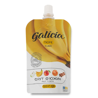 Пюре Galicia Фрут Ф'южин із суміші фруктів, 100г