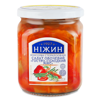 Салат Ніжин Гостро солодкий мікс овочевий, 460г