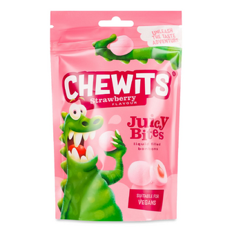 Цукерки Chewits Juicy Bites Strawberry жувальні, 165г
