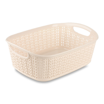 Корзина Ucsan Plastik Knit прямокутна кремова 3 л, шт