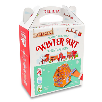 Печиво Delicia Різдвяна хатинка цукрове, 380г
