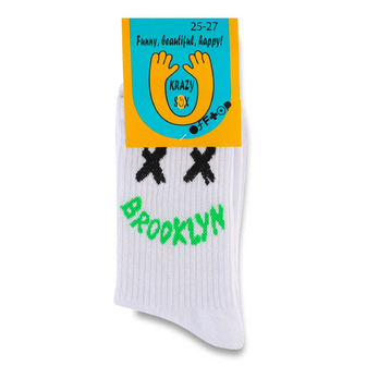 Шкарпетки Krazy Sox 1874 білі р.25-27, 1 пара