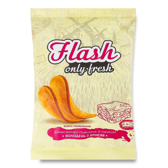 Грінки Flash житньо-пшеничні зі смаком холодцю з хріном, 80г