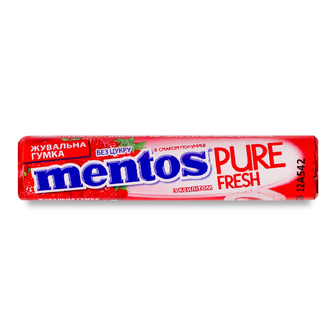 Гумка жувальна Mentos Pure fresh зі смаком полуниці, 15.75г