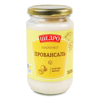 Майонез Щедро Провансаль 67% с/б, 320г