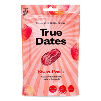 Фініки True Dates Sweet Peach сушені зі смаком персику, 100г
