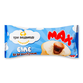 Морозиво Три ведмеді Біле згущене молоко 12%, 100г