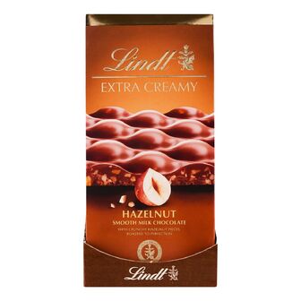 Шоколад молочний Lindt Extra creamy з фундуком, 80г