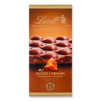 Шоколад молочний Lindt з карамеллю-морською сіллю, 80г