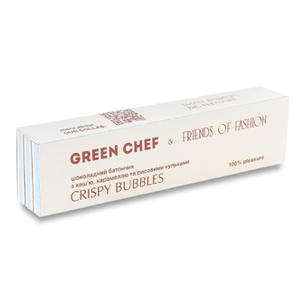 Батончик Green Chef Crispy bubbles шоколадний, 45г