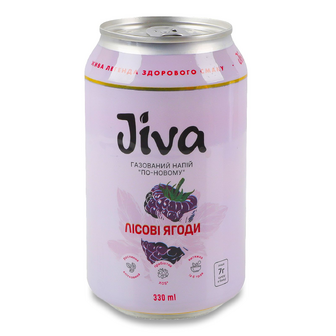 Напій соковий Лавка Традицій Jiva Лісові ягоди сильногазований з/б, 0.33л