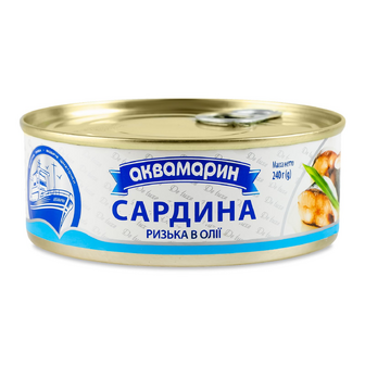 Сардина Аквамарин ризька в олії, 240г