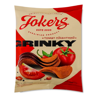 Грінки Jokers житньо-пшеничні зі смаком томат пікантний, 80г
