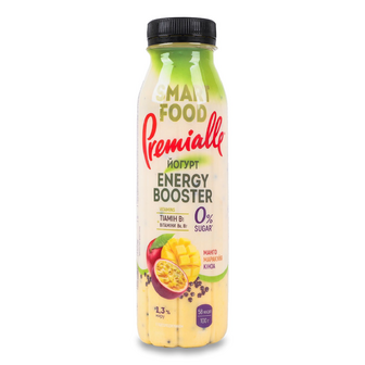 Йогурт Premialle Smart Food Манго, маракуйя, кіноа 1,3%, 290г