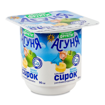 Сирок «Агуня» банан-яблуко 3,9%, 90г