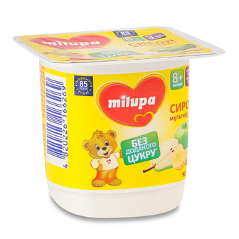 Сирок Milupa «Мультифрукт» з біфідобактеріями 3%, 90г