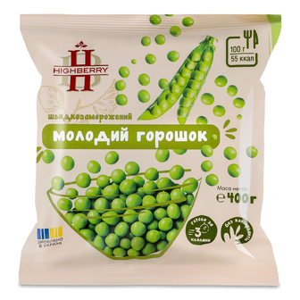 Горошок Highberry молодий швидкозаморожений, 400г