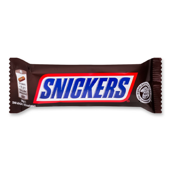 Шоколадний батончик Snickers зі смаженим арахісом, 50г