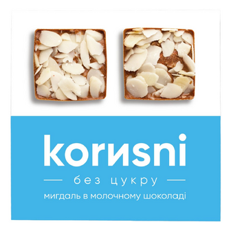 Шоколад Лавка Традицій Korиsni кероб-мигдаль в молочному шоколаді, 100г