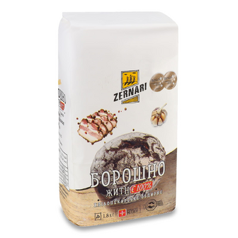 Борошно Zernari житнє обдирне, 1.8кг