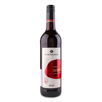 Вино Vintense Merlot безалкогольне, 0.75л