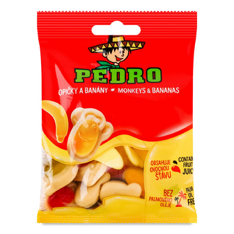 Цукерки Pedro «Мавпи та банани» жувальні, 80г